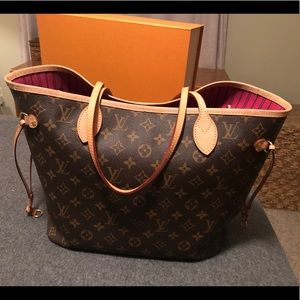 Louis Vuitton Neverfull MM pivoine (peony/fuschia)